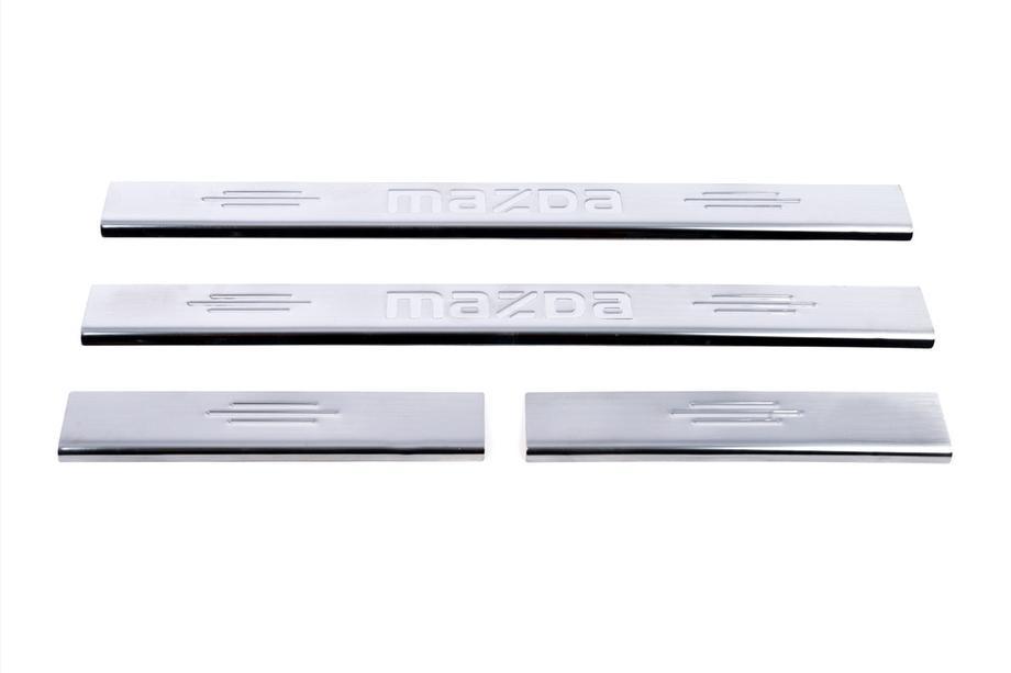 Mazda 3 2009-2013 гг. Накладка на Пороги Carmos (Нержавейка) V-1 Image