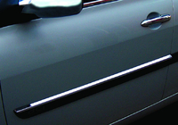 Renault Megane II 2004-2009 гг. Узкие дверные молдинги 2006-2010 (4 шт, нержавейка) фото 1