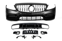 Mercedes C-сlass W205 2014-2021 гг. Комплект обвеса с диффузором для Coupe (AMG C63-design 2018-2021) фото 1