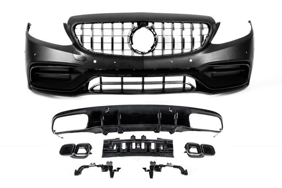 Mercedes C-сlass W205 2014-2021 гг. Комплект обвеса с диффузором для Coupe (AMG C63-design 2018-2021) Image