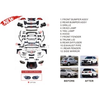Комплект рестайлинга для W166 GLE63 AMG Mercedes ML W164 2005-2011 гг. фото 4