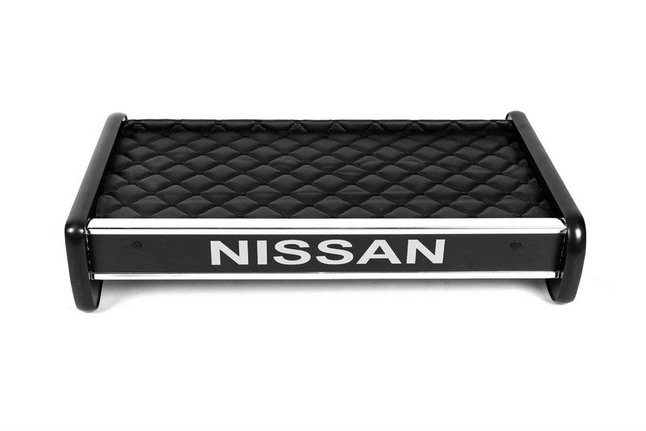 Nissan Primastar 2002-2014 гг. Полка на панель (2001-2010, Черная с черной строчкой) Image