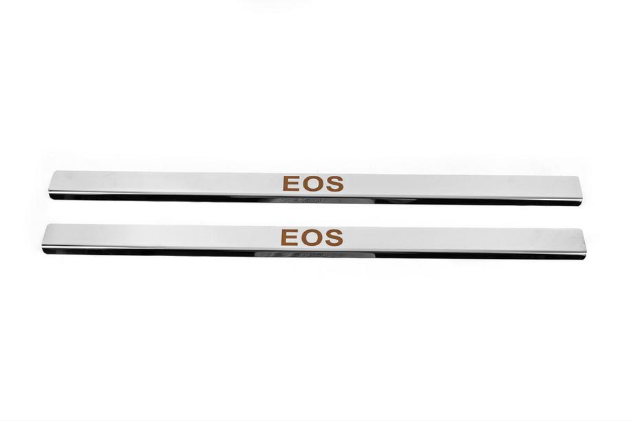 Volkswagen EOS 2006-2011 гг. Накладки на Пороги Carmos (2 шт, Нержавейка)