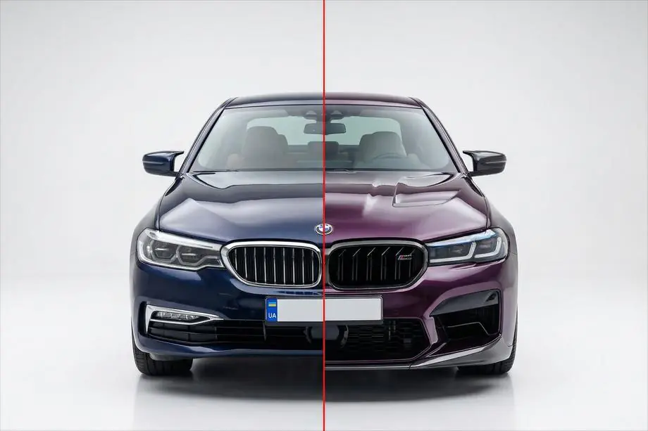 BMW 5 серия G30/G31 2017–2023 гг. Комплект рестайлинга с капотом и крыльями (для M5 Competition 2021)