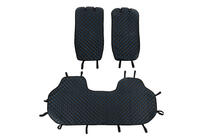 Накидки на задние сиденья (комплект, Черные с синей строчкой) фото 1 Накидки на задние сиденья (комплект, Черные с синей строчкой) фото 1