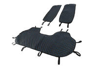 Накидки на задние сиденья (комплект, Черные с синей строчкой) фото 2 Накидки на задние сиденья (комплект, Черные с синей строчкой) фото 2