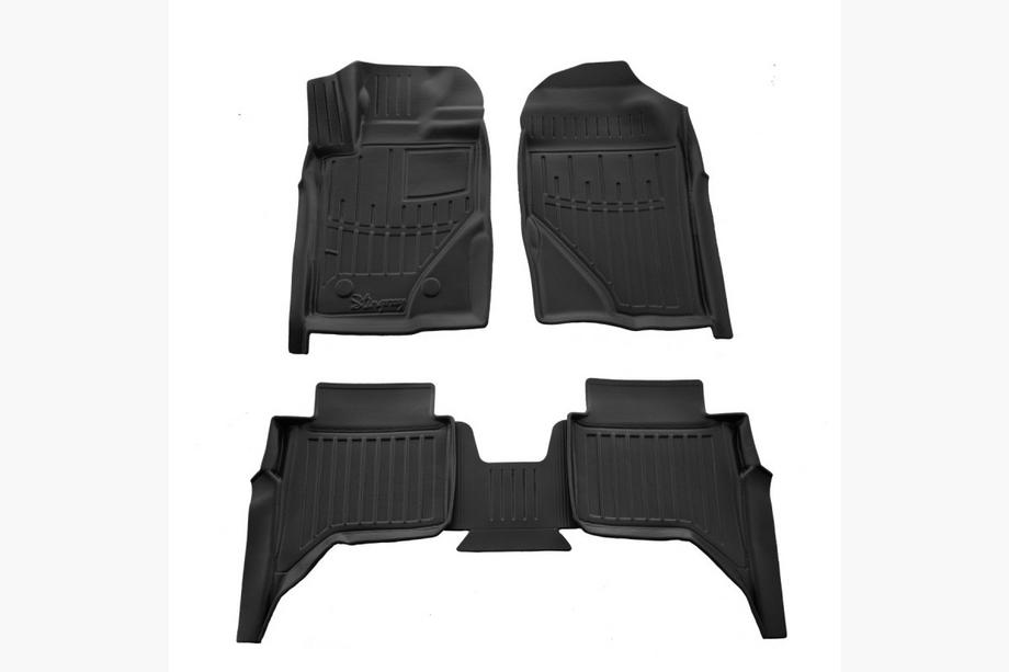 Volkswagen Amarok 2022- гг. Резиновые коврики Stingray 3D (5 шт) Image