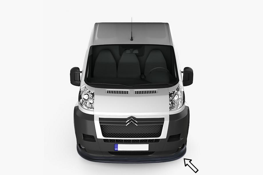 Citroen Jumper 2007-2025 гг. Передний лип-спойлер ESA (2006-2013, черный) Image