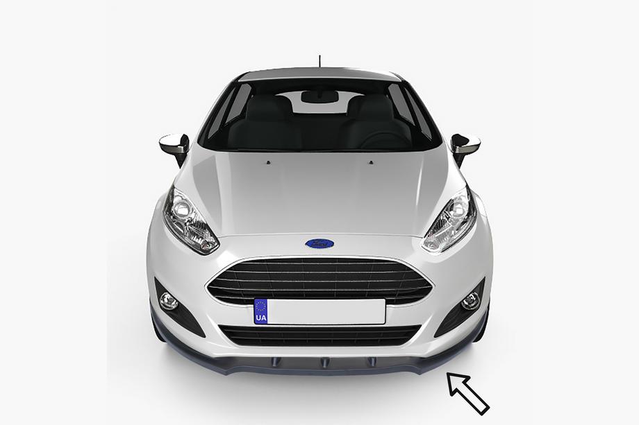 Ford Fiesta 2017- гг. Передний сплиттер ESA (черный) Фото 1