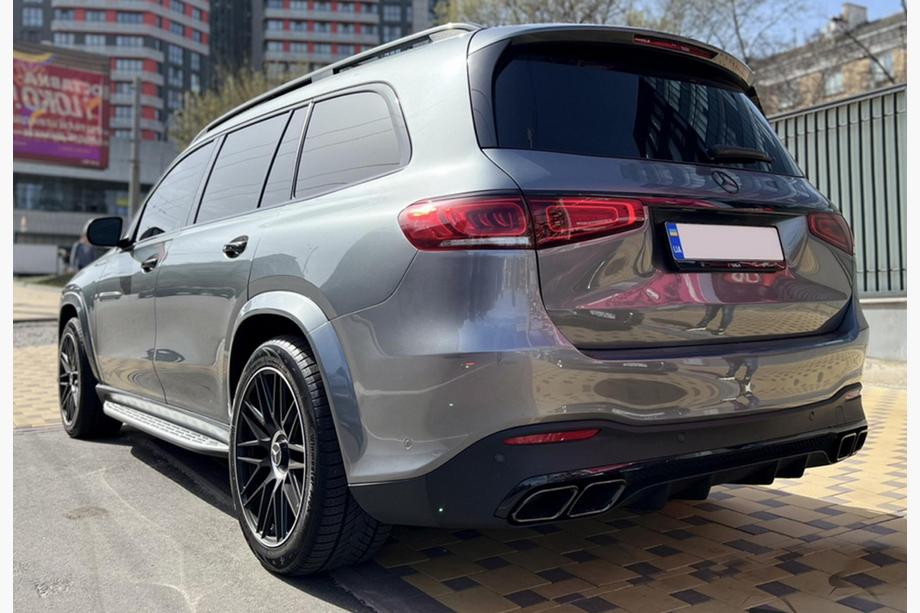 Mercedes GLS X167 2019- гг. Задний диффузор с насадками BlackEdition (дизайн GLS63) Image
