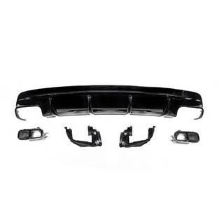 Mercedes CLA C117 2013-2019 гг. Задний диффузор Black (дизайн CLA45 с насадками)