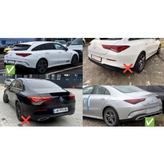 Задний диффузор с насадками на выхлоп (дизайн CLA35) фото 4