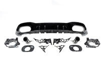 Mercedes A-сlass W177 2018- гг. Задний диффузор с насадками на выхлоп (Дизайн A35 HB) фото 2