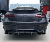 Mercedes E-class coupe C238 2016-2024 гг. Задний диффузор Black с насадками Black (Дизайн AMG63) фото 1