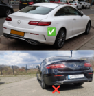 Mercedes E-class coupe C238 2016-2024 гг. Задний диффузор Black с насадками Black (Дизайн AMG63) фото 3