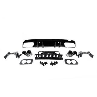 Задний диффузор с насадками на выхлоп (Дизайн C43) фото 2