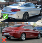 Mercedes C-сlass W205 2014-2021 гг. Задний диффузор с насадками на выхлоп (для Coupe Design AMG43) фото 2