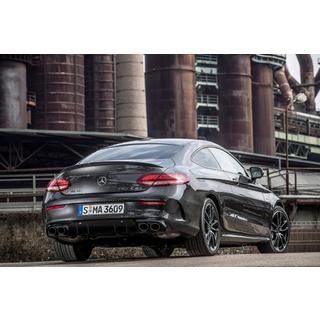 Задний диффузор с насадками на выхлоп (для Coupe Design AMG43) Mercedes C-сlass W205 2014-2021 гг. фото 1