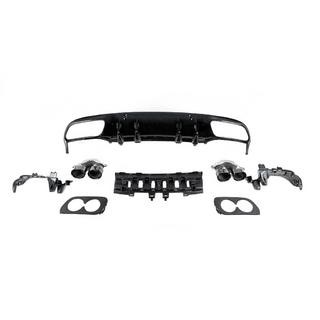 Задний диффузор с насадками на выхлоп (для Coupe Design AMG43) Mercedes C-сlass W205 2014-2021 гг. фото 3