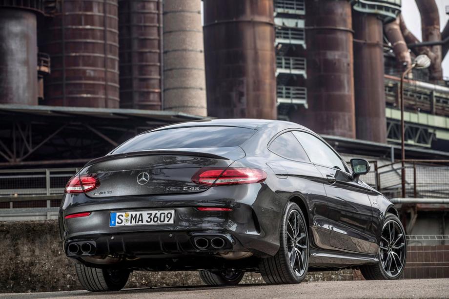 Mercedes C-сlass W205 2014-2021 гг. Задний диффузор с насадками на выхлоп (для Coupe Design AMG43) Image