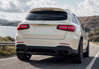 Mercedes GLC X253 2015-2022 гг. Задний диффузор с насадками Black (Дизайн AMG63) фото 2