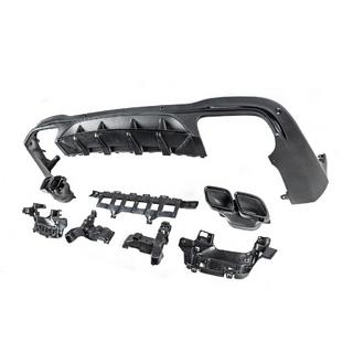 Задний диффузор с насадками Black (Дизайн AMG63) фото 4