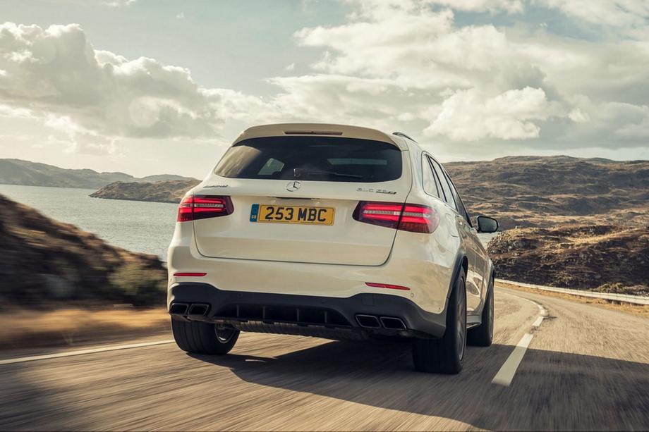 Mercedes GLC X253 2015-2022 гг. Задний диффузор с насадками Black (Дизайн AMG63) Image