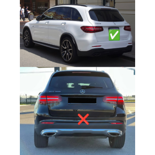 Задний диффузор с насадками на выхлоп (Дизайн AMG43) фото 3