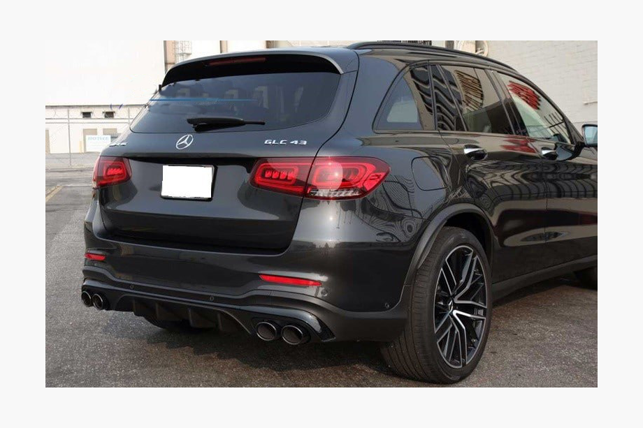 Mercedes GLC X253 2015-2022 гг. Задний диффузор с насадками на выхлоп (Дизайн AMG43) Image