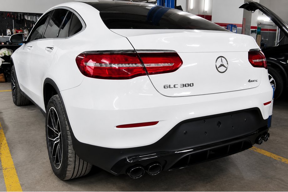 Mercedes GLC coupe C253 2016-2023 гг. Задний диффузор с насадками на выхлоп (Дизайн AMG43) Фото 2