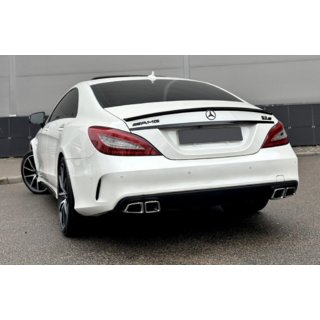 Задний диффузор с насадками Black (2015-2018, Дизайн CLS63) фото 1