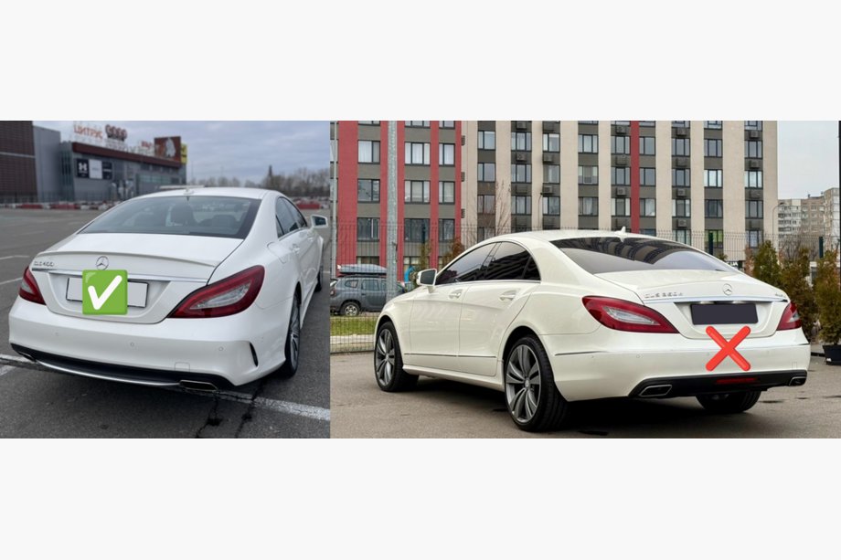Mercedes CLS C218 2011-2018 гг. Задний диффузор с насадками Black (2015-2018, Дизайн CLS63) Фото 3