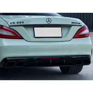 Задний диффузор с насадками выхлопа Black (2015-2018, Дизайн GT63) фото 3