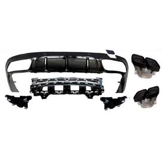 Задний диффузор с насадками на выхлоп (Дизайн GT63) фото 2