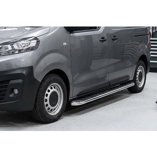 Боковые Подножки Maydos V1 (2 шт., Алюминий и Нержавейка) Opel Zafira Life 2019- гг. фото 1