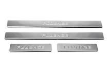 Renault Fluence 2009-2016 гг. Накладки на пороги OmsaLine (4 шт., нержавейка) фото 2