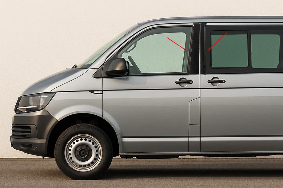 Volkswagen T5 2010-2015 гг. Накладки на дверные стойки EuroCap Фото 1