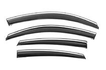 Ветровики с хромированным молдингом Niken Luxury (4 шт) фото 1