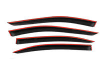 Ветровики с хромированным молдингом Niken Luxury (Длинные, 4 шт) фото 3