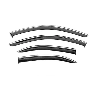 Ветровики с хромированным молдингом Niken Luxury (SD, 4 шт) Mercedes C-class W204 2007-2015 гг. фото 1