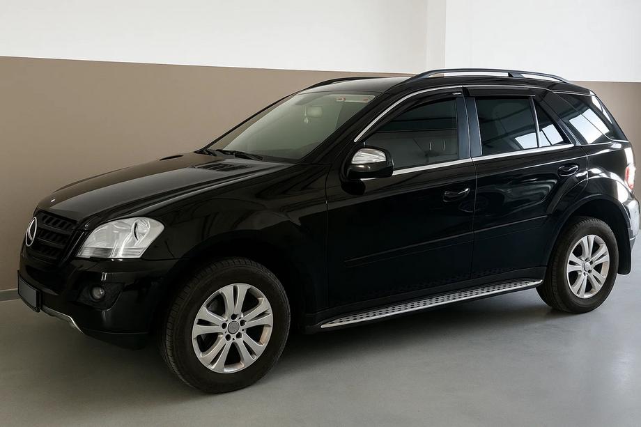 Mercedes ML W164 2005-2011 гг. Ветровики с хромированным молдингом Niken Luxury (4 шт) Фото 4