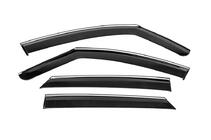 Ветровики с хромированным молдингом Niken Luxury (4 шт) фото 2 Ветровики с хромированным молдингом Niken Luxury (4 шт) фото 2