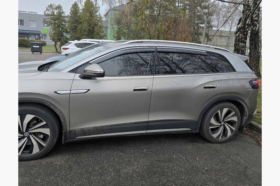 Volkswagen ID.6 2021- гг. Ветровики с хромированным молдингом Niken Luxury (4 шт) Фото 3