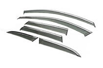 Ветровики с хромированным молдингом Niken Luxury (6 шт) фото 2 Ветровики с хромированным молдингом Niken Luxury (6 шт) фото 2