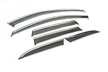 Ветровики с хромированным молдингом Niken Luxury (6 шт) фото 3 Ветровики с хромированным молдингом Niken Luxury (6 шт) фото 3