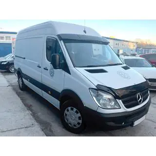 Козырек на лобовое стекло V-3 (черный глянец, 5мм) Mercedes Sprinter W906 2006–2018 гг. фото 2
