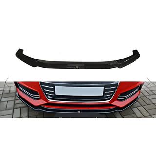 Audi A4 B9 2016-2019 гг. Передняя Lip накладка DPT V-1 (для S-Line, 2016-2019, черный глянец)