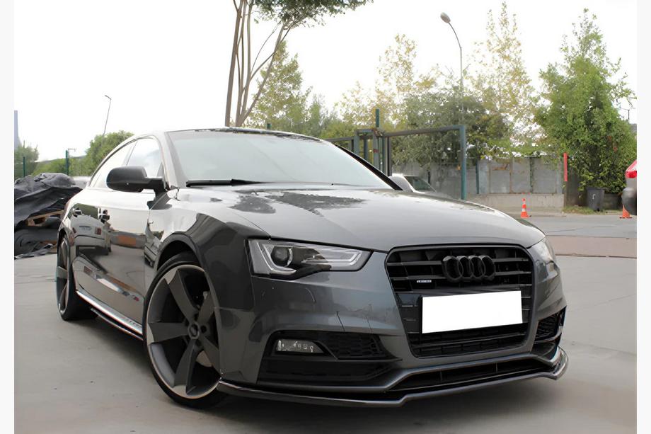 Audi A6 C7 2011–2018 гг. Передняя губа DPT V-2 (для S-Line, 2011-2014) (черный глянец) Фото 3