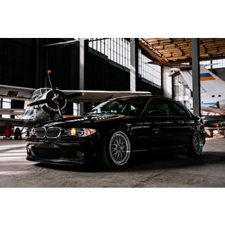Передний лип DPT V-2 (Для M Sport, Черный Глянец) BMW 3 серия E46 1998-2006 гг. фото 3