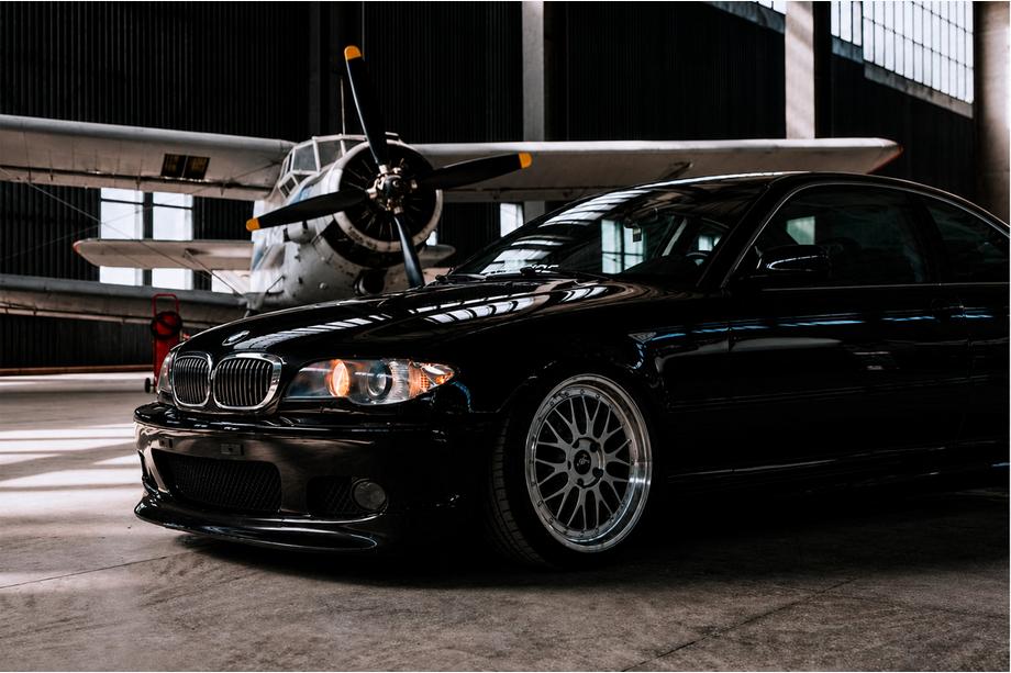 BMW 3 серия E46 1998-2006 гг. Передний лип DPT V-2 (Для M Sport, Черный Глянец) Image